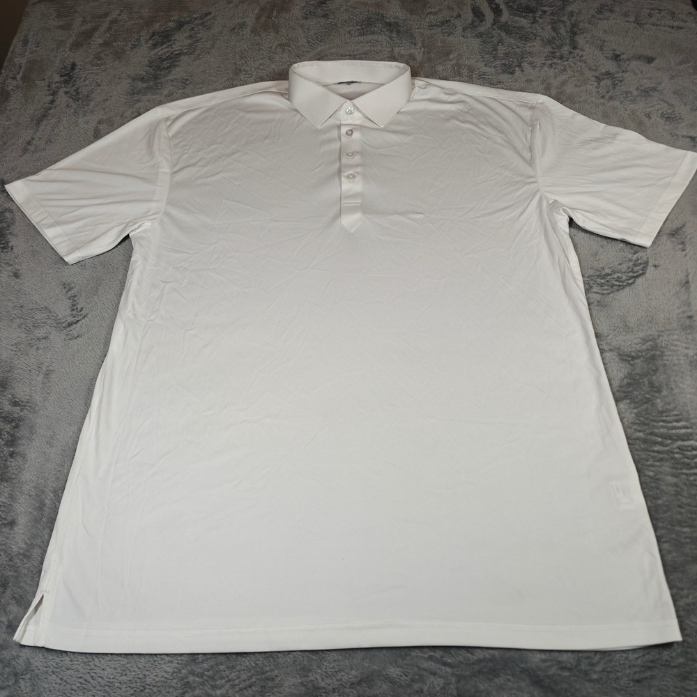 Collars & Co Dress Collar Polo Mens 2XL Tall White Short Sleeve Performance Golf
